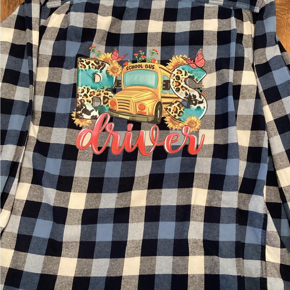 Blue and White Checkered Button Down Shirt